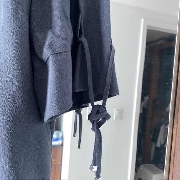 Dress marine blue 14 Kiabi short sleeves pit to pit 22 - Picture 3 of 4